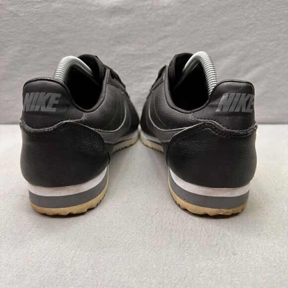 Nike Classic Cortez Mens Size 9.5 Shoes‎ Black Dark Gray Leather Sneakers 2019 main image 6